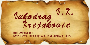 Vukodrag Krejaković vizit kartica